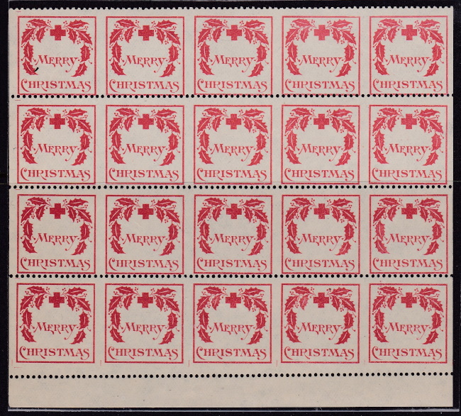 1907-1 error block of 20 HPIV