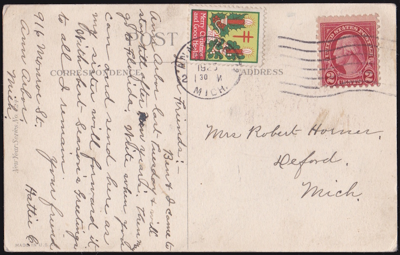 1925-2 tied on Christmas Seal