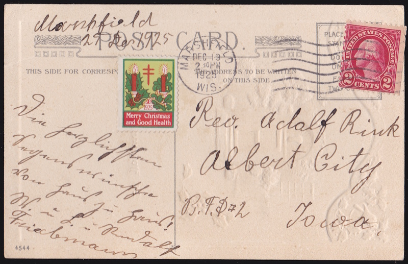 1925-3 Christmas Seal Tied On