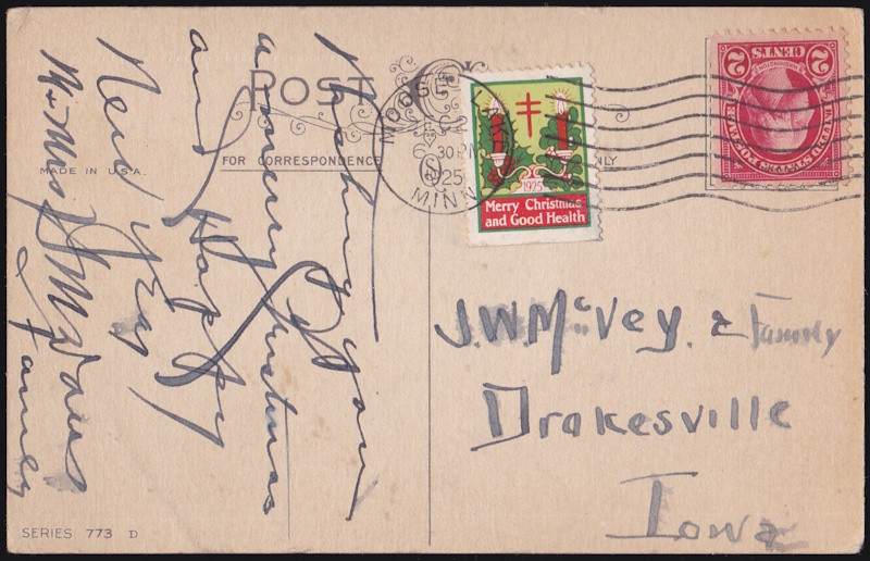 1925-3 Christmas Seal Tied On