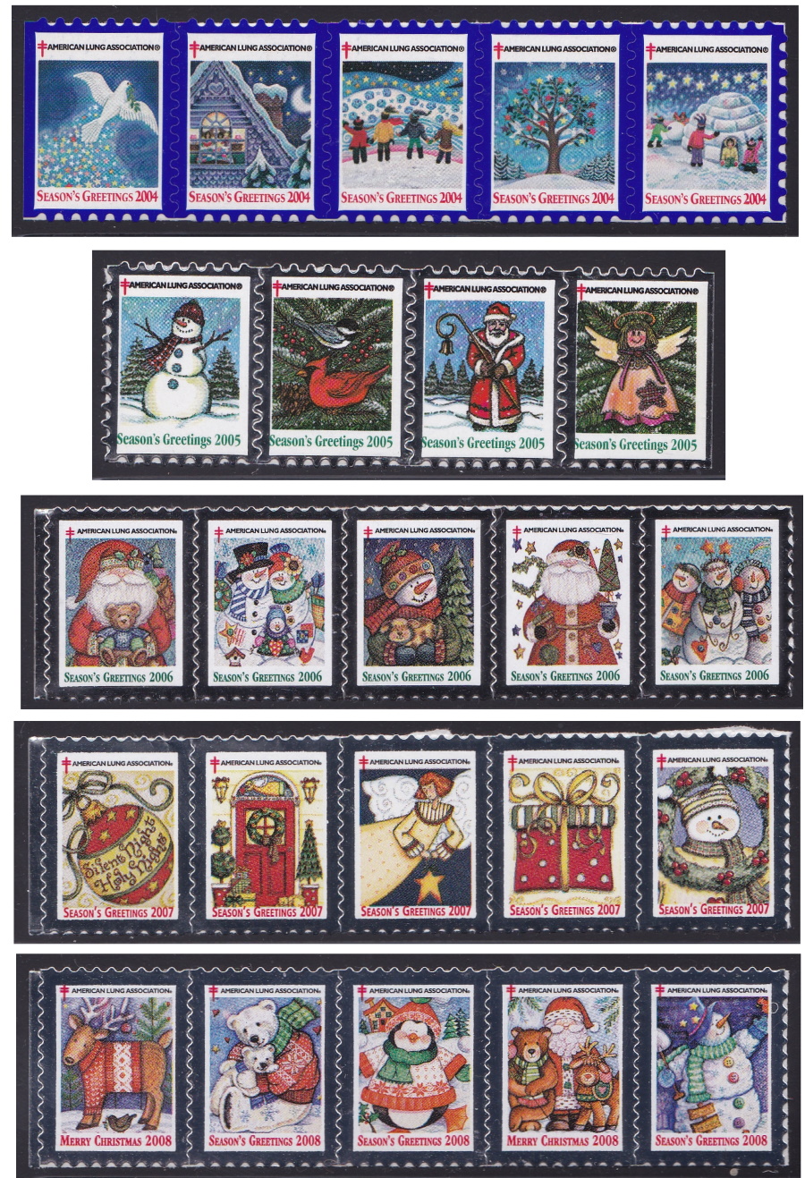 American Lung Association Christmas Seals 2004-08