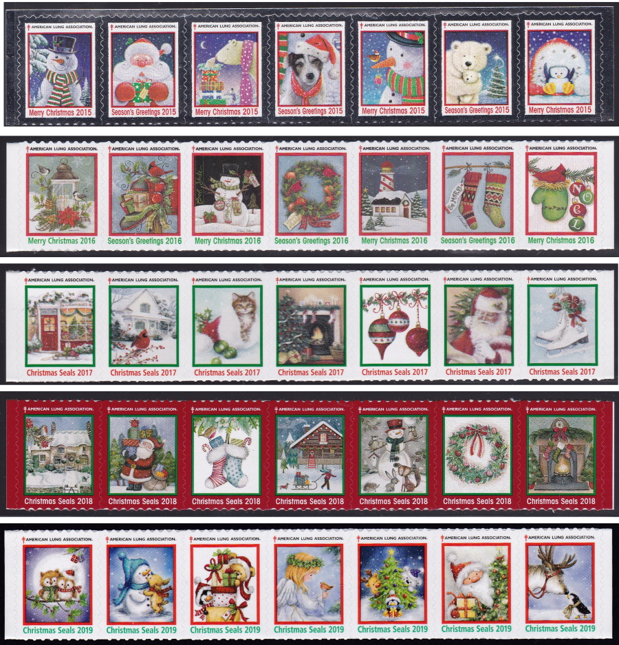 American Lung Association Christmas Seals 2015-19