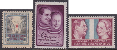 Argentina Juan & Eva Peron Christmas Seals c.1950