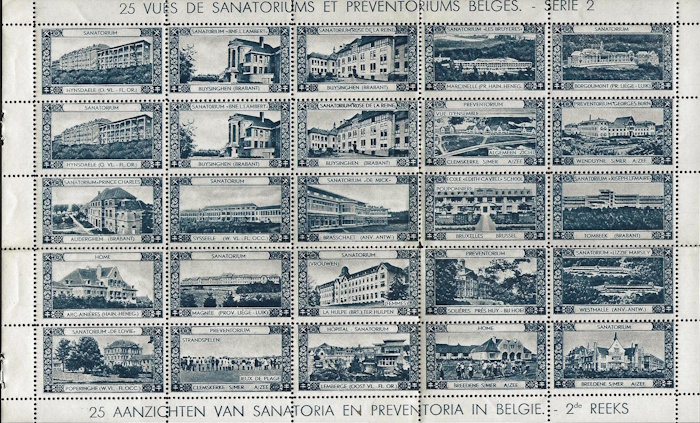 Belgium 1938 TB Christmas Seal sheet, Green's #10.1