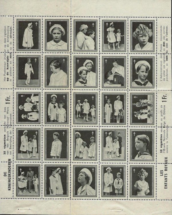 Belgium 1939 TB Christmas Seal sheet, Green's #10.1