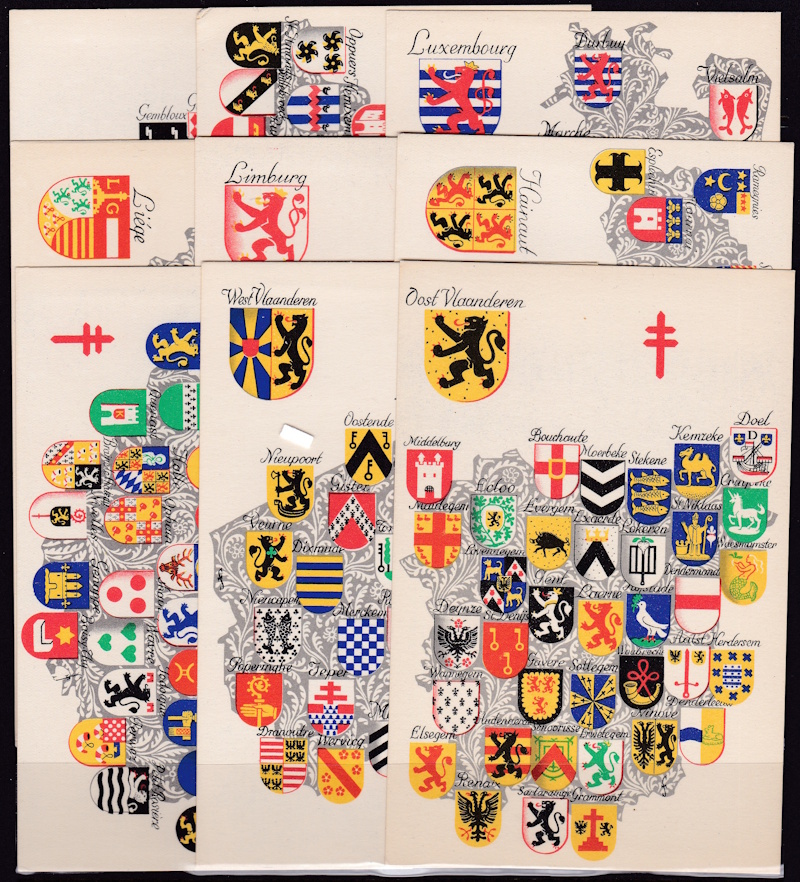 1945 Belgium TB Christmas Seal postcards, Green's #18