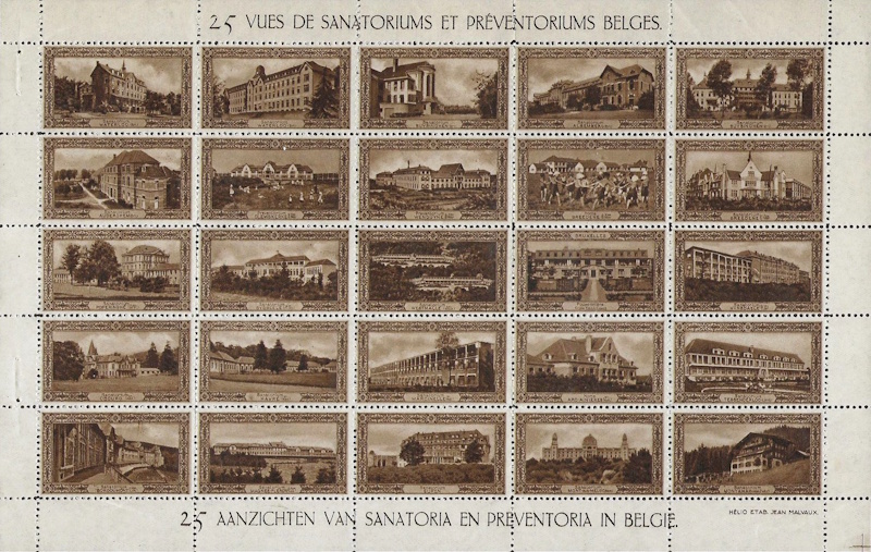 Belgium 1933 TB Christmas Seal sheet, Green's #2.5x