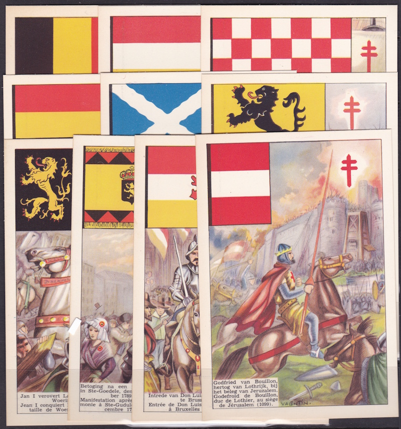 1949 Belgium set of 10 TB postcards