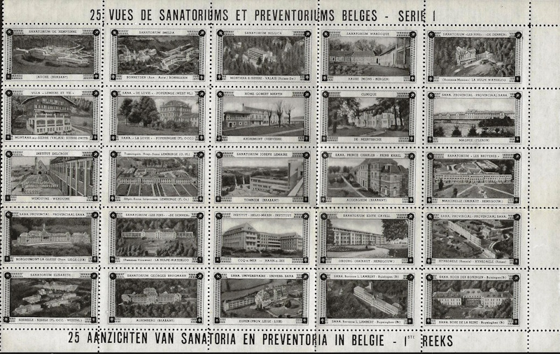 Belgium TB Christmas Seal #25.1 sheet