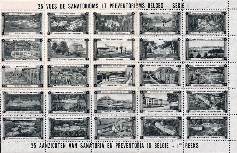 1950 Belgium TB Christmas Seal sheet, Green's #26.5