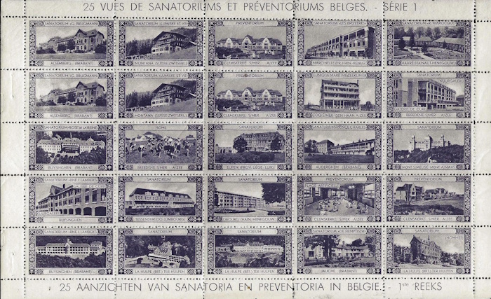 Belgium 1938 TB Christmas Seal sheet, Green's #9.4