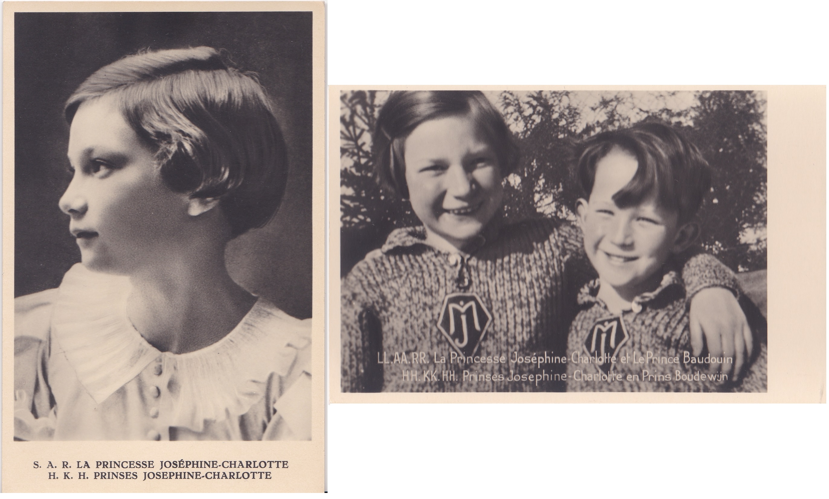 1939 Belgian Royalty TB Postcards