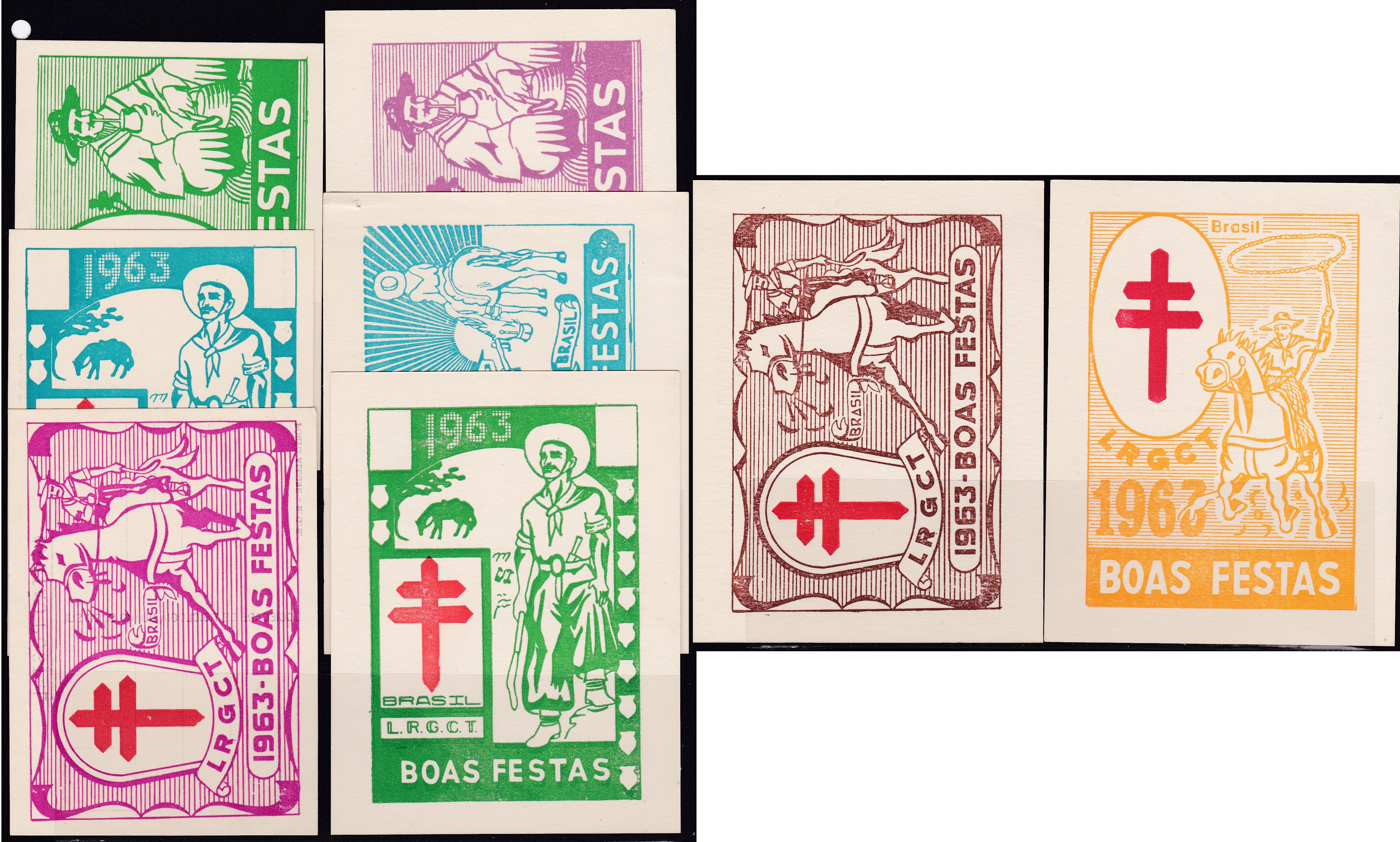1963 Brazilian TB Postcards