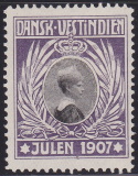 Danish West Indies 1907 TB Christmas Seal