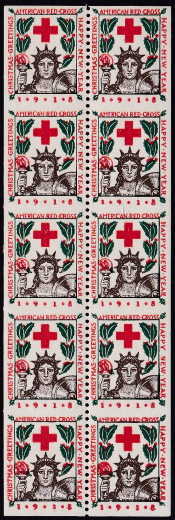 1918-1 Christmas Seals error VPIB pane of 10