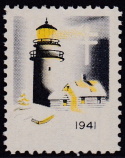 1941 Christmas Seal error, yellow & black only