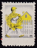 1945 Christmas Seal error, black & yellow only