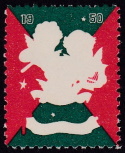 1950 Christmas seal error, red & green only