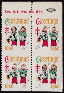 1960 Christmas seal error, VPIH block