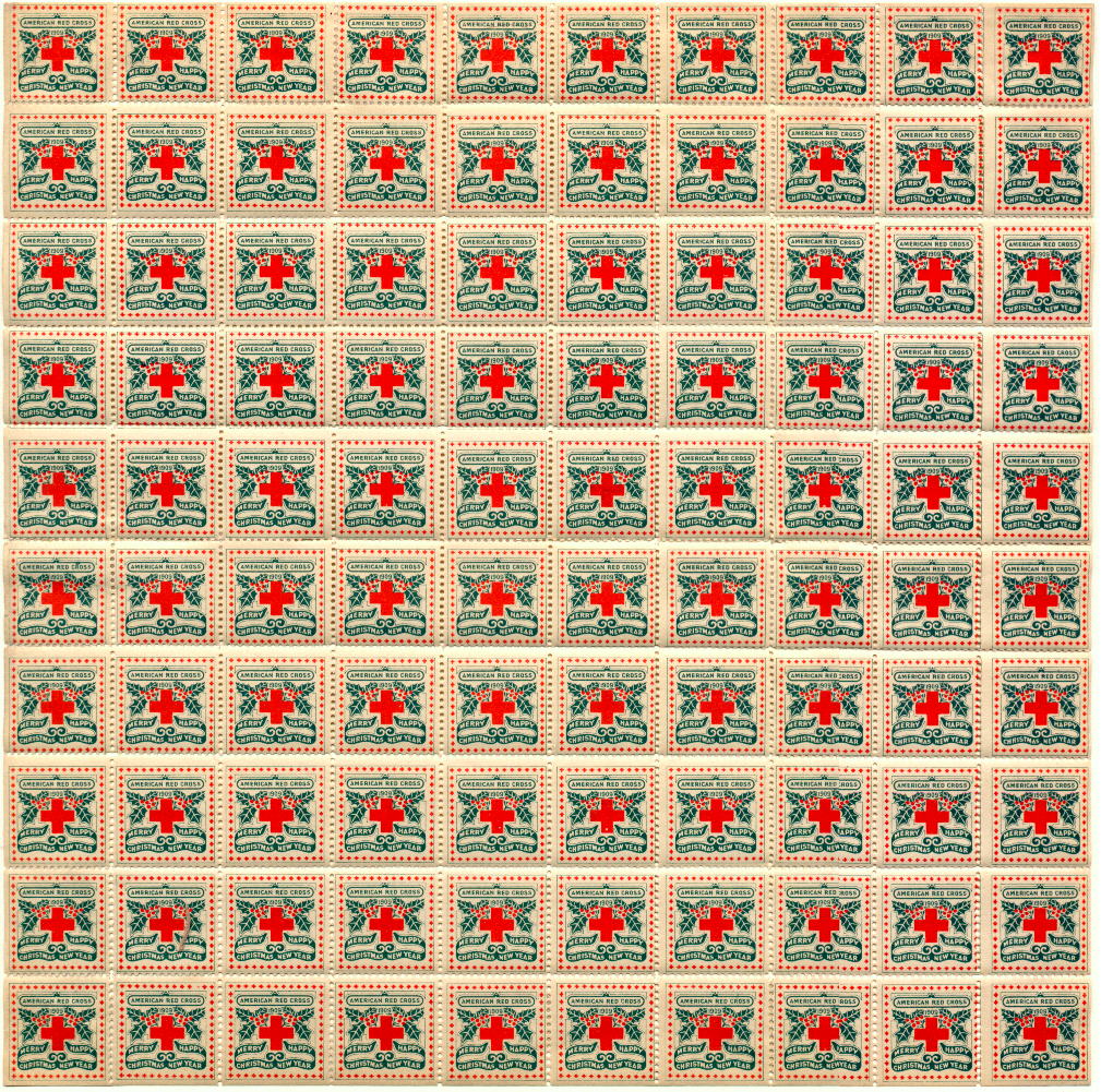 1909 US Christmas Seal Sheet