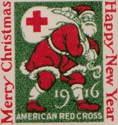 1916 US Christmas Seal, perforation 12 yellow green proof