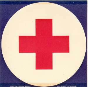 AMERICAN RED CROSS  DISASTER SERVICES RED CROSS PATCH  FREE SHIPPING! WHITE