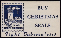 1941 NTA Christmas Seal Menu Label