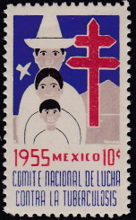 Mexico 1955 TB Christmas Seal