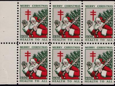 1930 US Christmas Seal Booklet Pane