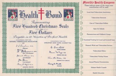 1919 TB Christmas Seal Bond 1919 TB Christmas Seal Bond