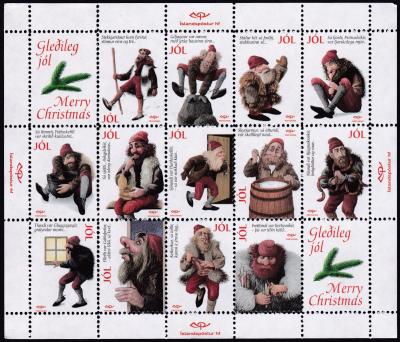 Iceland Christmas Seal Sheet Iceland Christmas Seal Sheet