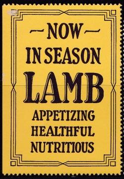 Advertising, Lamb Poster Stamp