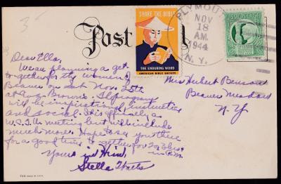 American Bible Assn, China 1944 Patriotic tied on Cover