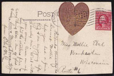 Alaska Territorial, Early Fairbanks Cinderella Tied on Postcard