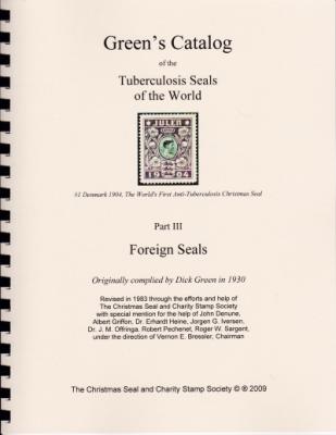 Green's Catalog of Tuberculosis Seals, Foreign TB Seals