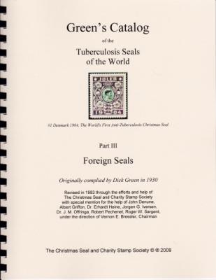 Green's Catalog of Tuberculosis Seals, Foreign TB Seals (no US)