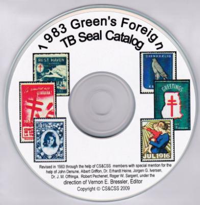 Green's Catalog of Tuberculosis Seals, Foreign TB Seals, computer CD