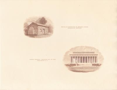 F 1959B Lincoln's Birthplace & Memorial, brown proof