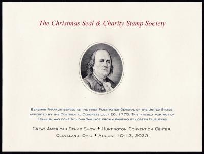 2023 Christmas Seal & Charity Stamp Society Souvenir Card