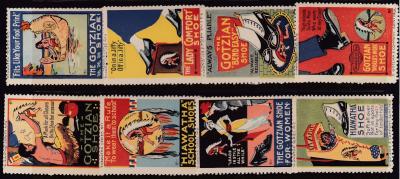Poster Stamps, Hiawatha Shoes set of 8