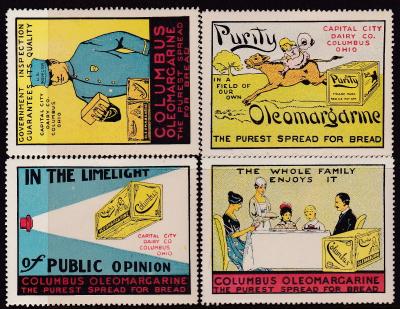 Poster Stamps, Oleomargarine, Columbus Ohio
