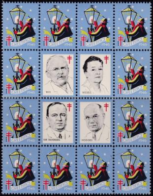 1946 US Christmas Seal portrait block 1946 US Christmas Seal portrait block