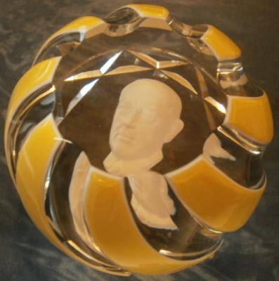 1972 Woodrow Wilson Baccarat Sulphide Overlay Paperweight