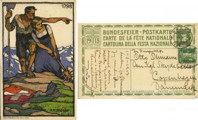 1913 Swiss TB Postcard 1913 Swiss TB Postcard