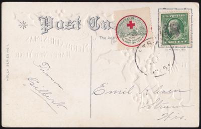 1911 Type 2 Christmas Seal tied on 1911 Type 2 Christmas Seal tied on