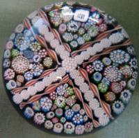 John Deacons millefiori paperweight complex canes