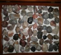 77 Hopewell cores - Found in Licking and Muskingum Counties, OH - Colorful, waxy, and heat treated by the native Americans - most all Flintridge flint - decent agerage and spent examples