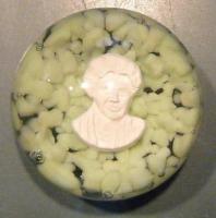 St. Clair Sulphide of Evangeline Bergstrom. 3" in diameter, This piece is marked St Clair 1972