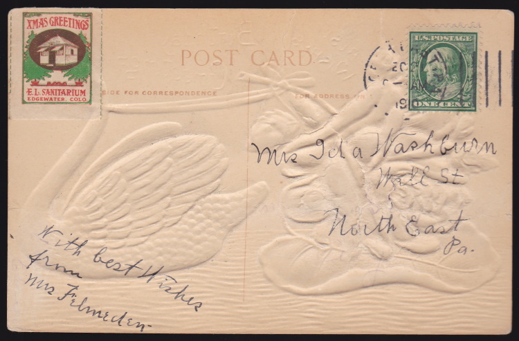 #1 1910 Wheat Ridge TB Christmas Seal