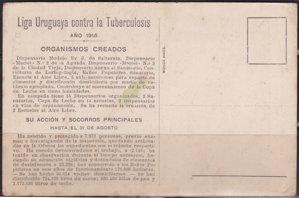 1916 Uruguay TB Postcards